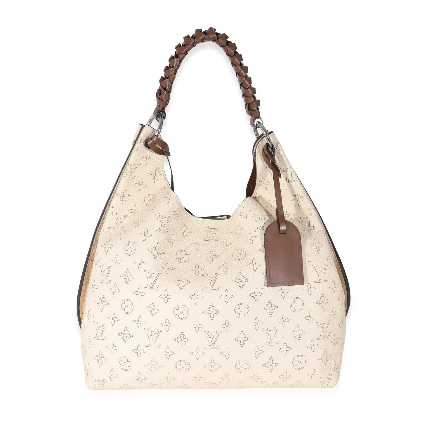 Louis Vuitton Mahina Carmel Cream Shoulder Bag Carmel Hobo