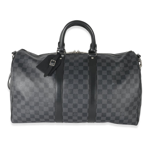 Louis Vuitton Damier Graphite Keepall Bandouliere 45 Canvas Handbag 3