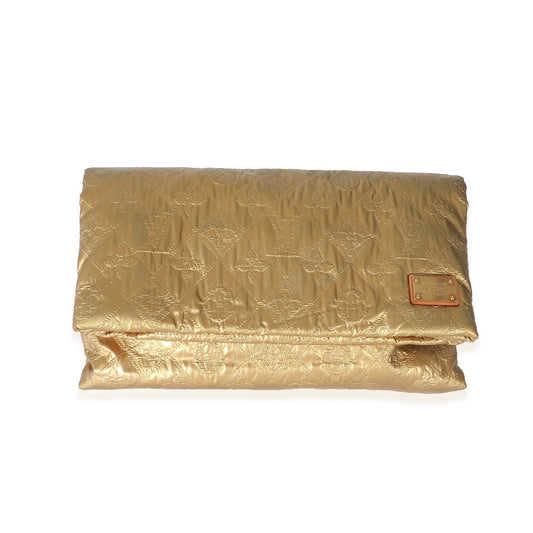 Louis Vuitton Jacquard Limelight PM Monogram Quilted Gold Clutch Bag