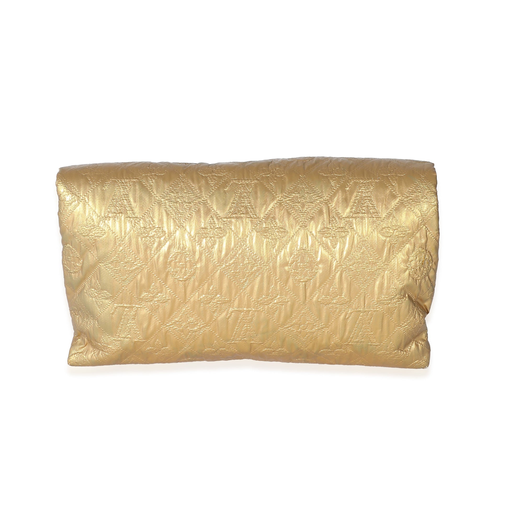 Louis Vuitton Jacquard Limelight PM Monogram Quilted Gold Clutch Bag
