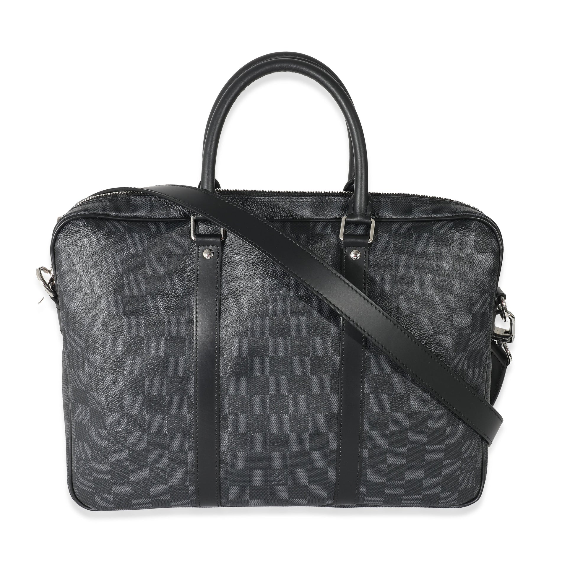 Louis Vuitton Damier Graphite Porte Documents Voyage Canvas Handbag