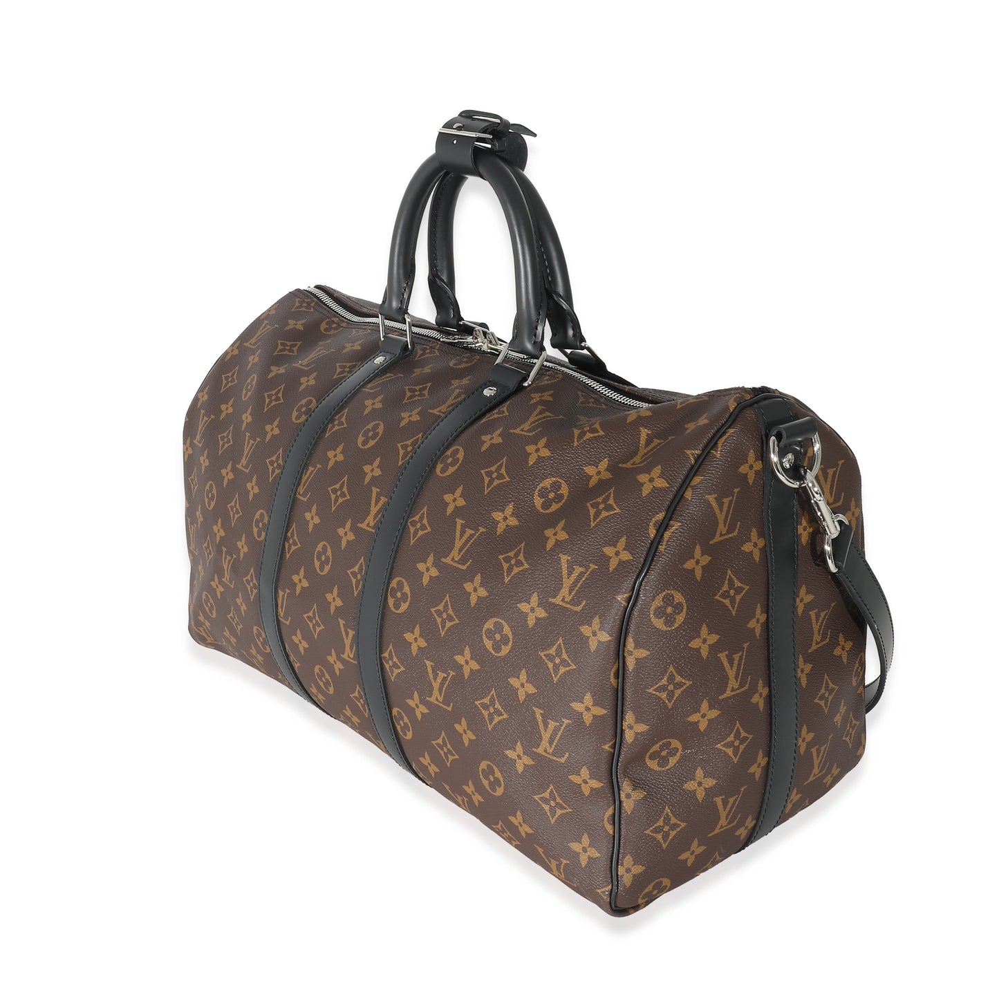 Louis Vuitton Macassar Keepall Bandoulière 45 Monogram Canvas Handbag