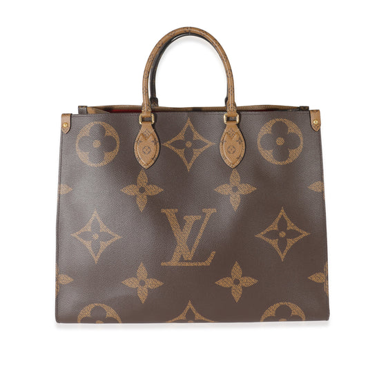 Louis Vuitton Giant Reverse Onthego GM Monogram Canvas Handbag Onthego Gm