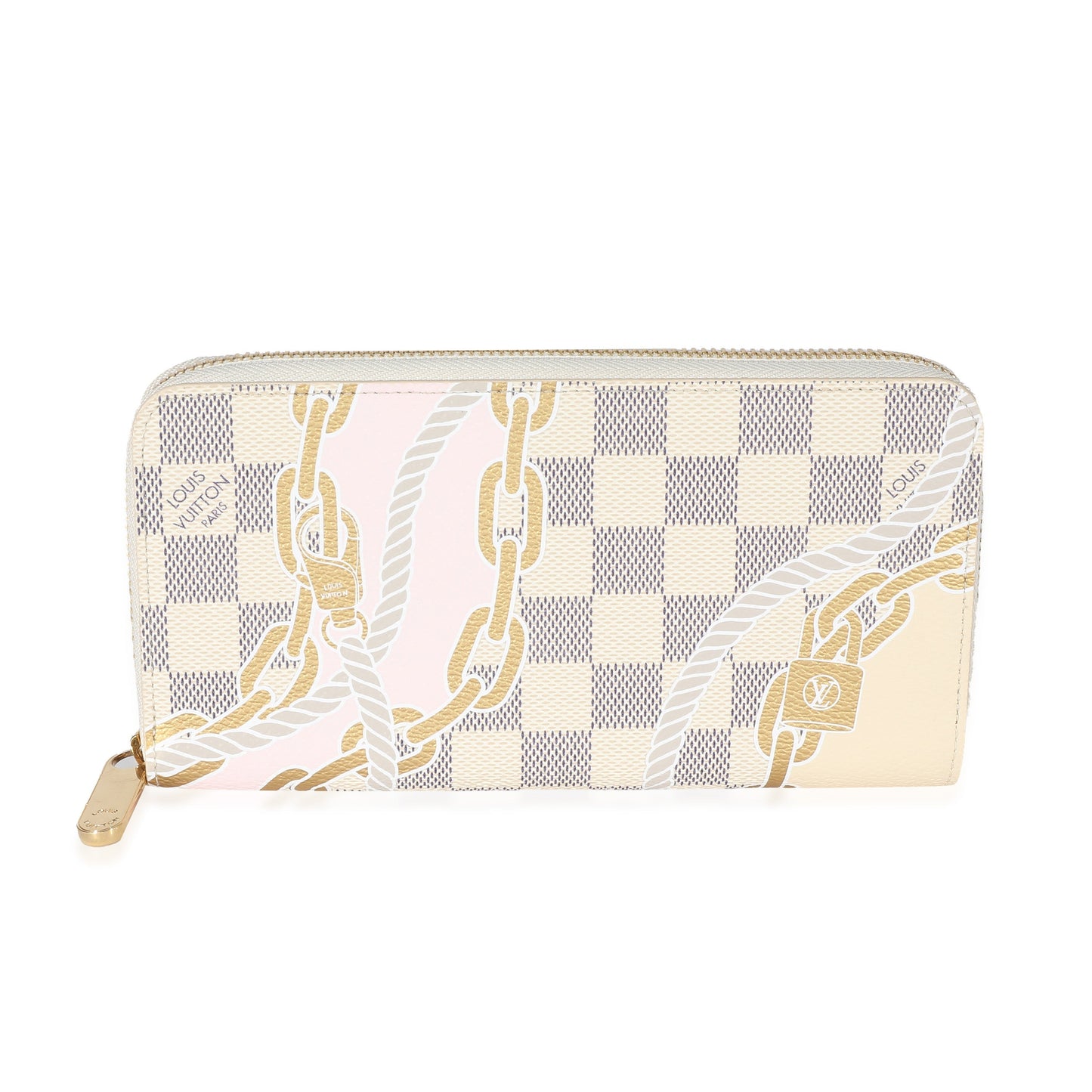 Louis Vuitton Damier Azur Nautical Zippy Canvas Wallet Case