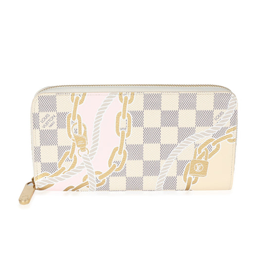 Louis Vuitton Damier Azur Nautical Zippy Canvas Wallet Case