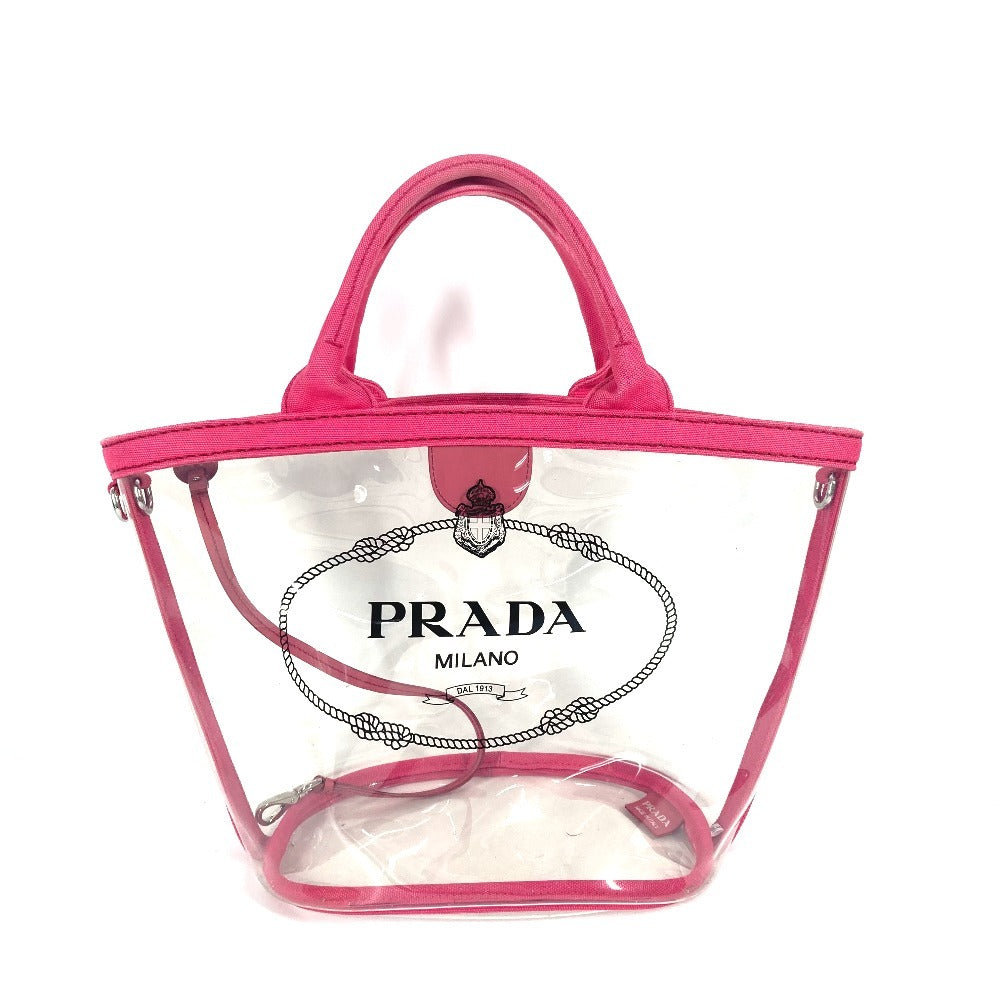 Tote Bag Plastics Beach Bag With Pouch Pink Logo