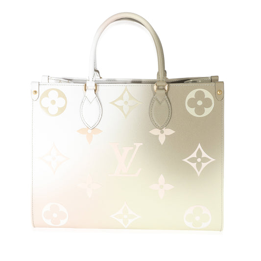 Louis Vuitton Sunset Onthego MM Monogram Canvas Khaki Handbag
