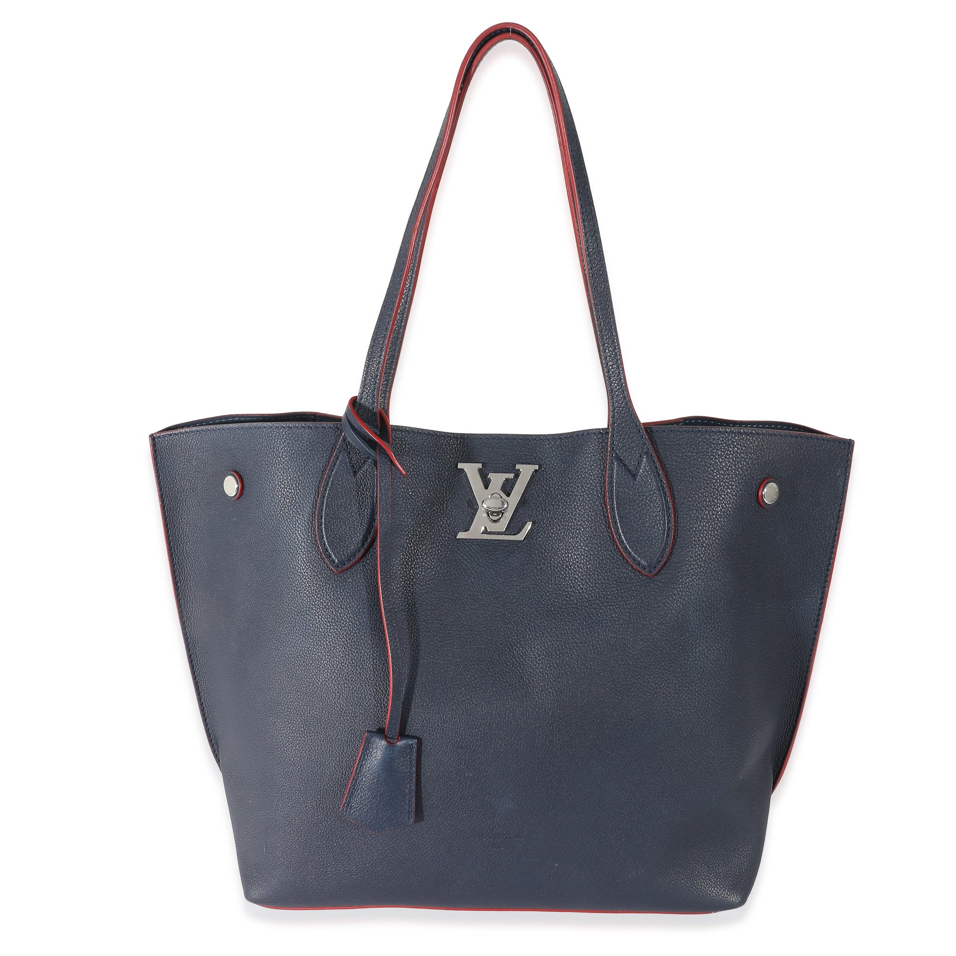 Louis Vuitton Marine Rouge Taurillon Lockme Cabas Tote Bag