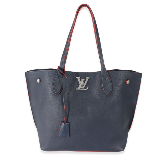 Louis Vuitton Marine Rouge Taurillon Lockme Cabas Tote Bag