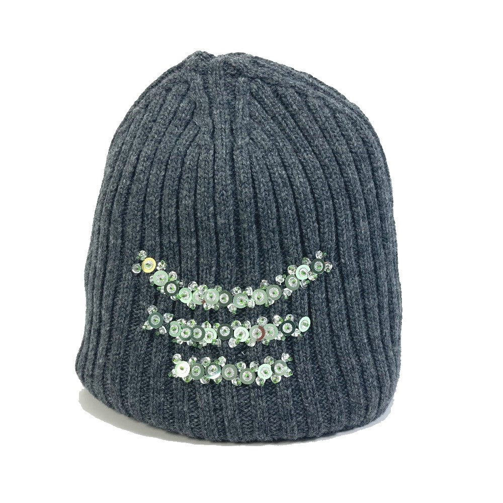 Knit Hat Wool Gray Apparel Sequin Women Travel Bag