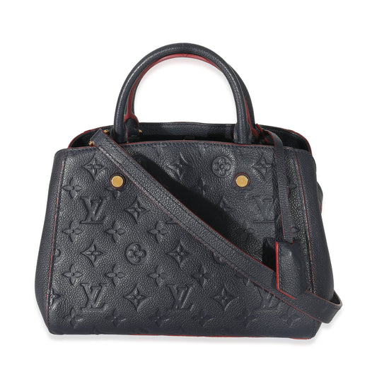 Louis Vuitton Marine Rouge Empreinte Montaigne BB Monogram Handbag