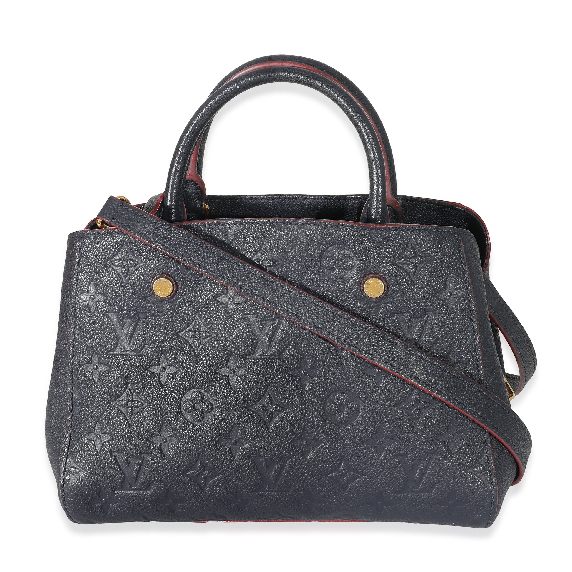 Louis Vuitton Marine Rouge Empreinte Montaigne BB Monogram Handbag