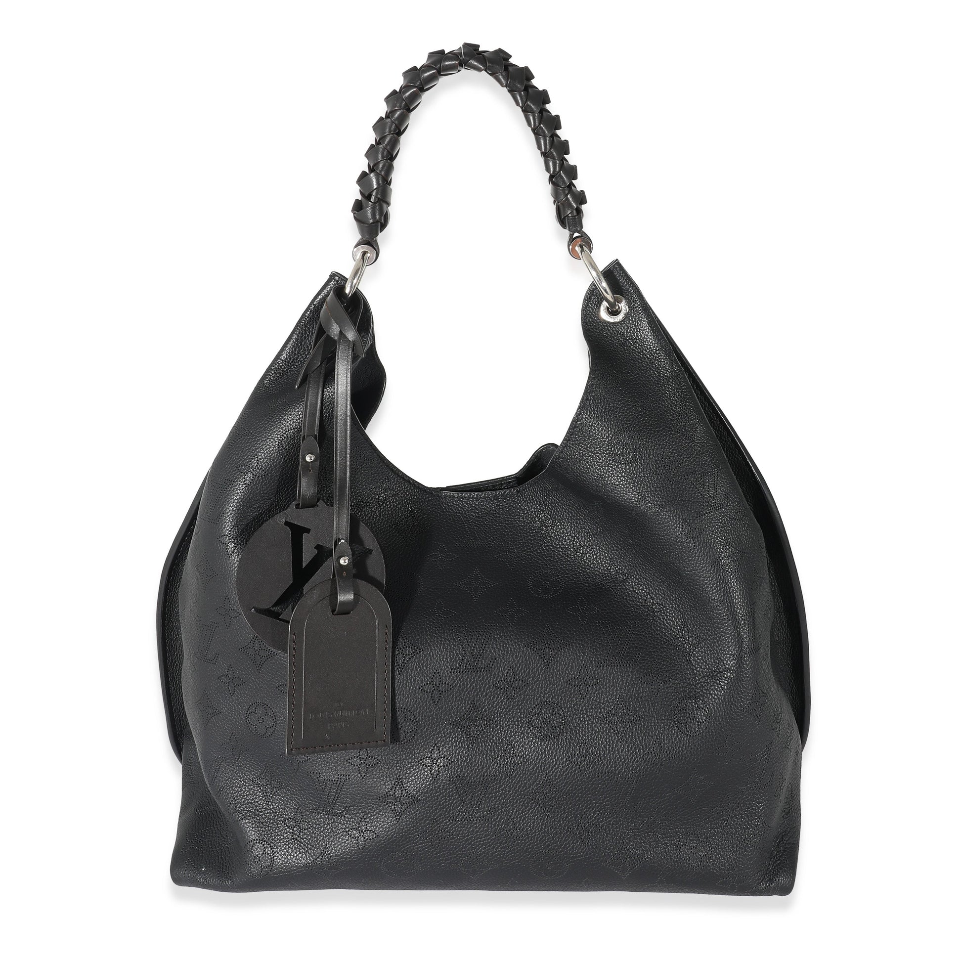Louis Vuitton Mahina Carmel Monogram Black Shoulder Bag Carmel Hobo
