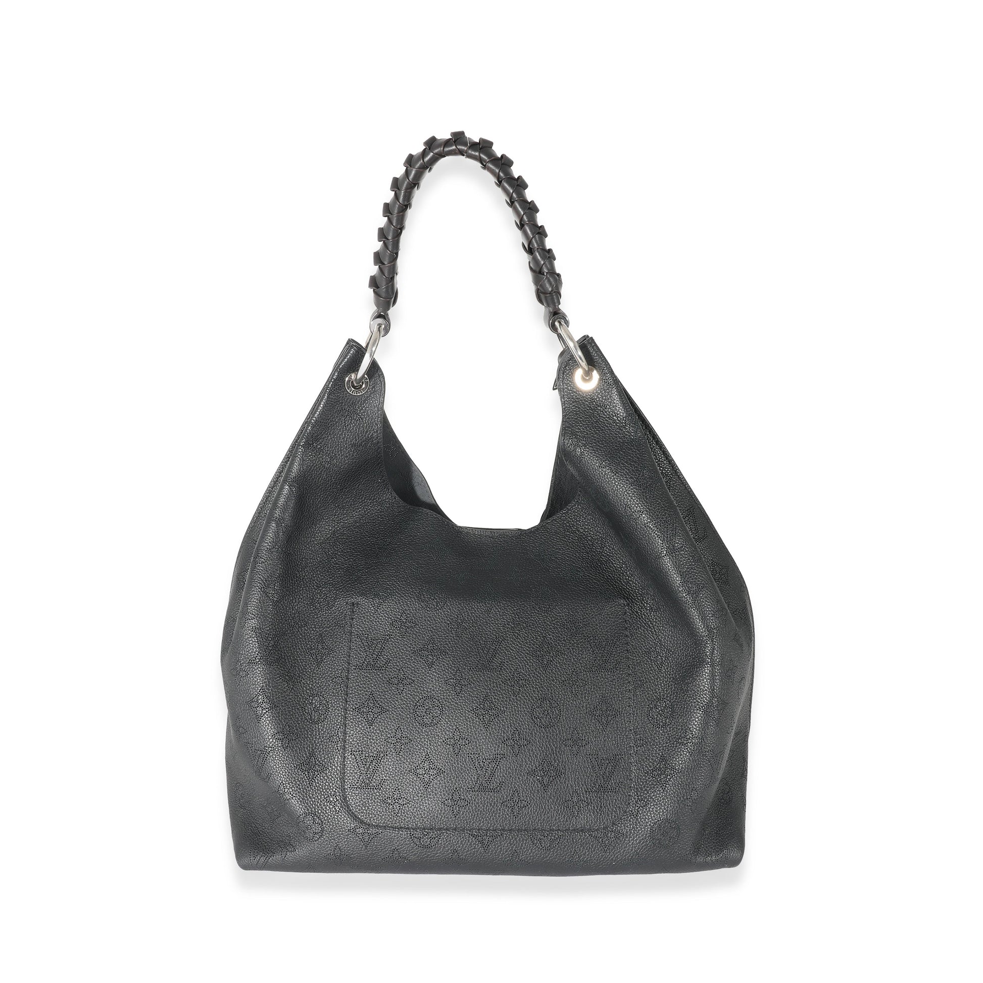Louis Vuitton Mahina Carmel Monogram Black Shoulder Bag Carmel Hobo