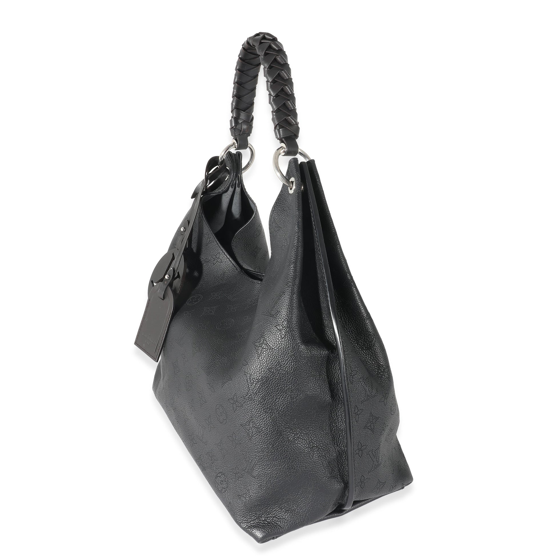 Louis Vuitton Mahina Carmel Monogram Black Shoulder Bag Carmel Hobo