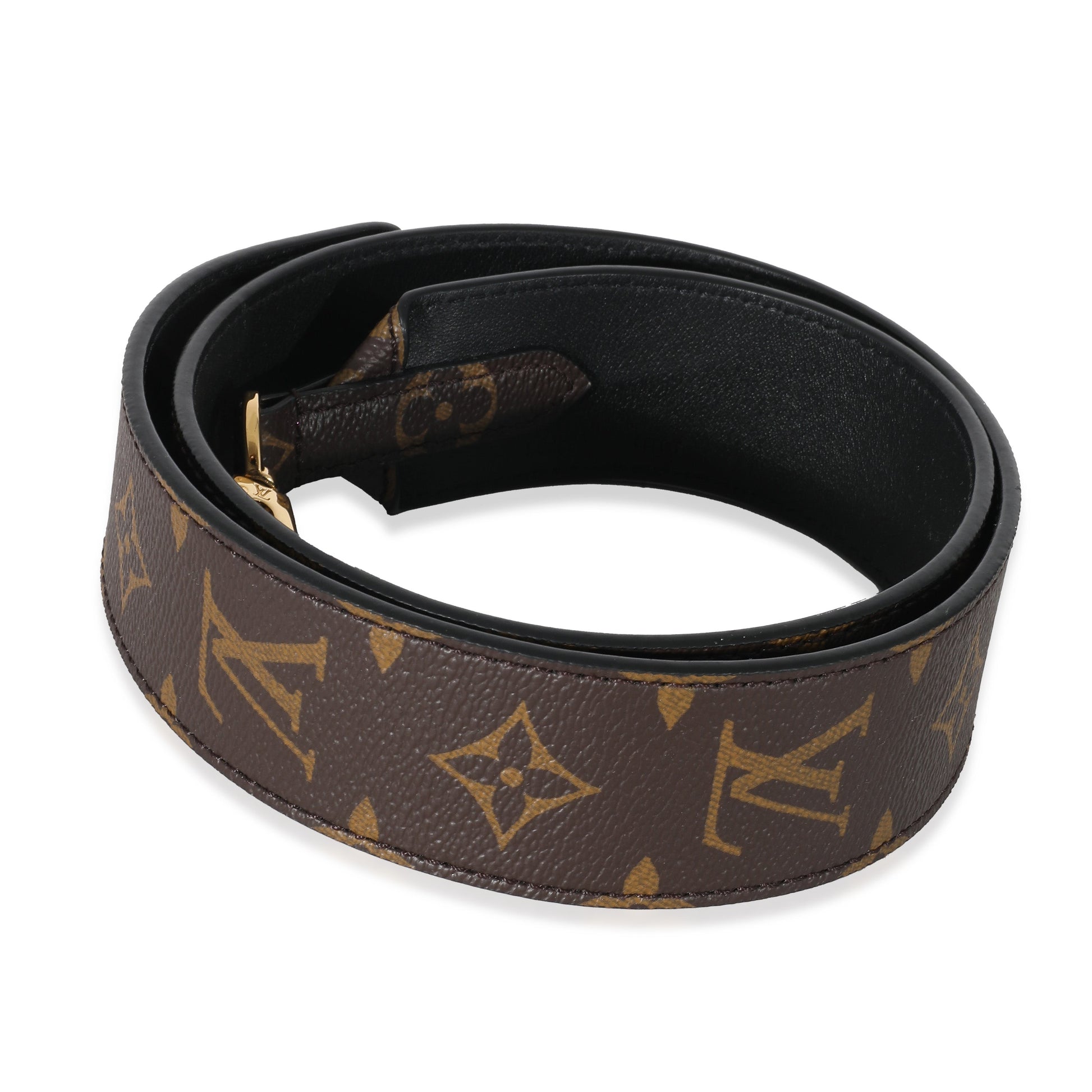 Louis Vuitton Bandouliere Strap Monogram Canvas Black Handbag
