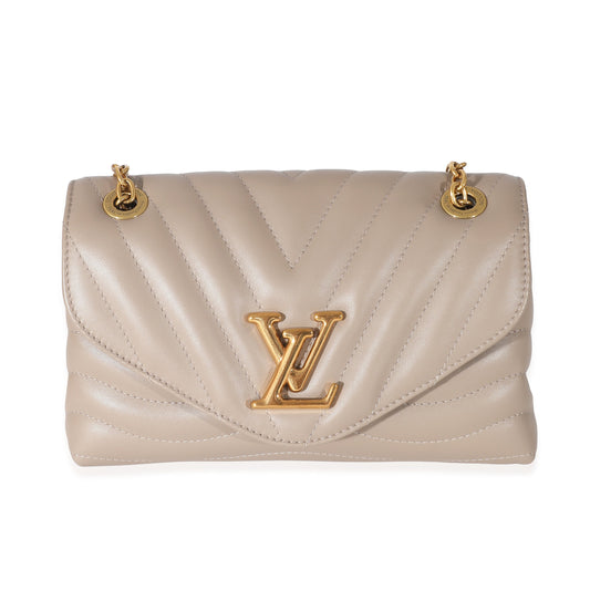 Louis Vuitton Taupe New Wave MM Leather Calf Chain Handbag Chain Mm