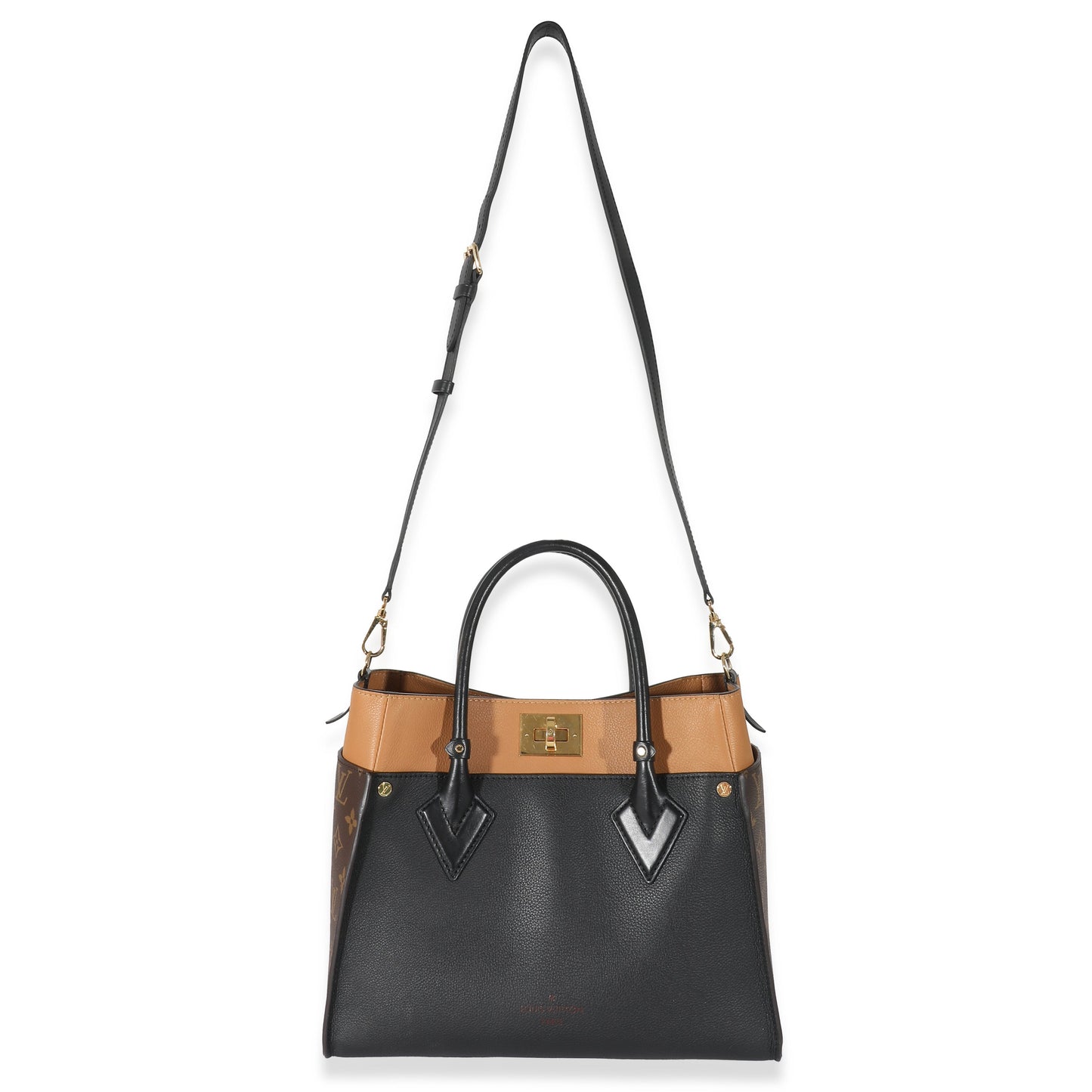 Louis Vuitton On My Side MM Monogram Calfskin Black Handbag