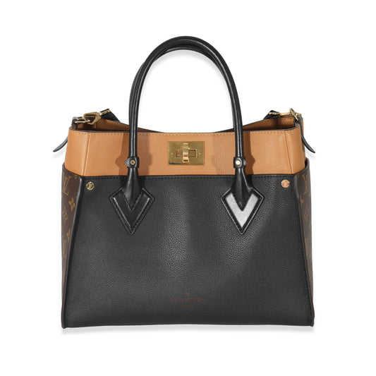 Louis Vuitton On My Side MM Monogram Calfskin Black Handbag