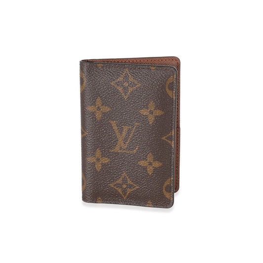 Louis Vuitton Pocket Organizer Monogram Canvas Handbag Pocket Organizer