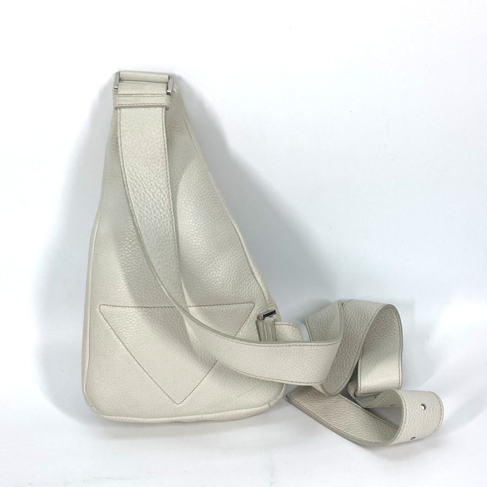 Sling Bag Triangle Cross Vitello Dino Bag Leather White Travel Bag