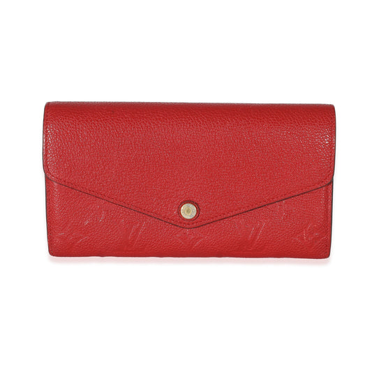 Louis Vuitton Cerise Empreinte Sarah Monogram Wallet Case