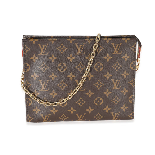 Louis Vuitton Toiletry Pouch On Monogram Canvas Chain Handbag