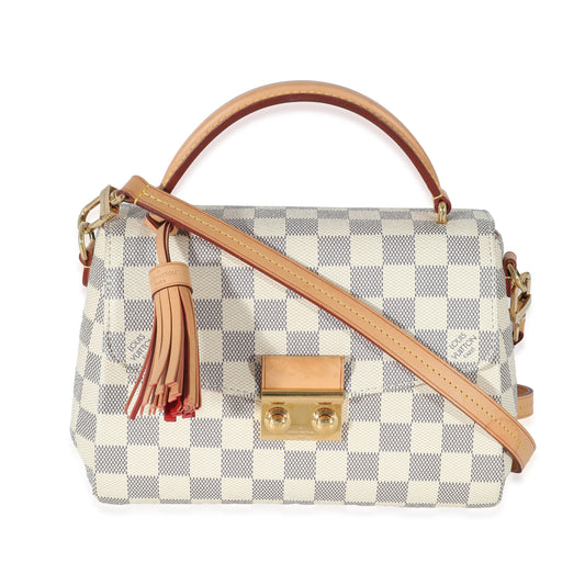 Louis Vuitton Damier Azur Croisette Canvas Handbag Canvas Croisette