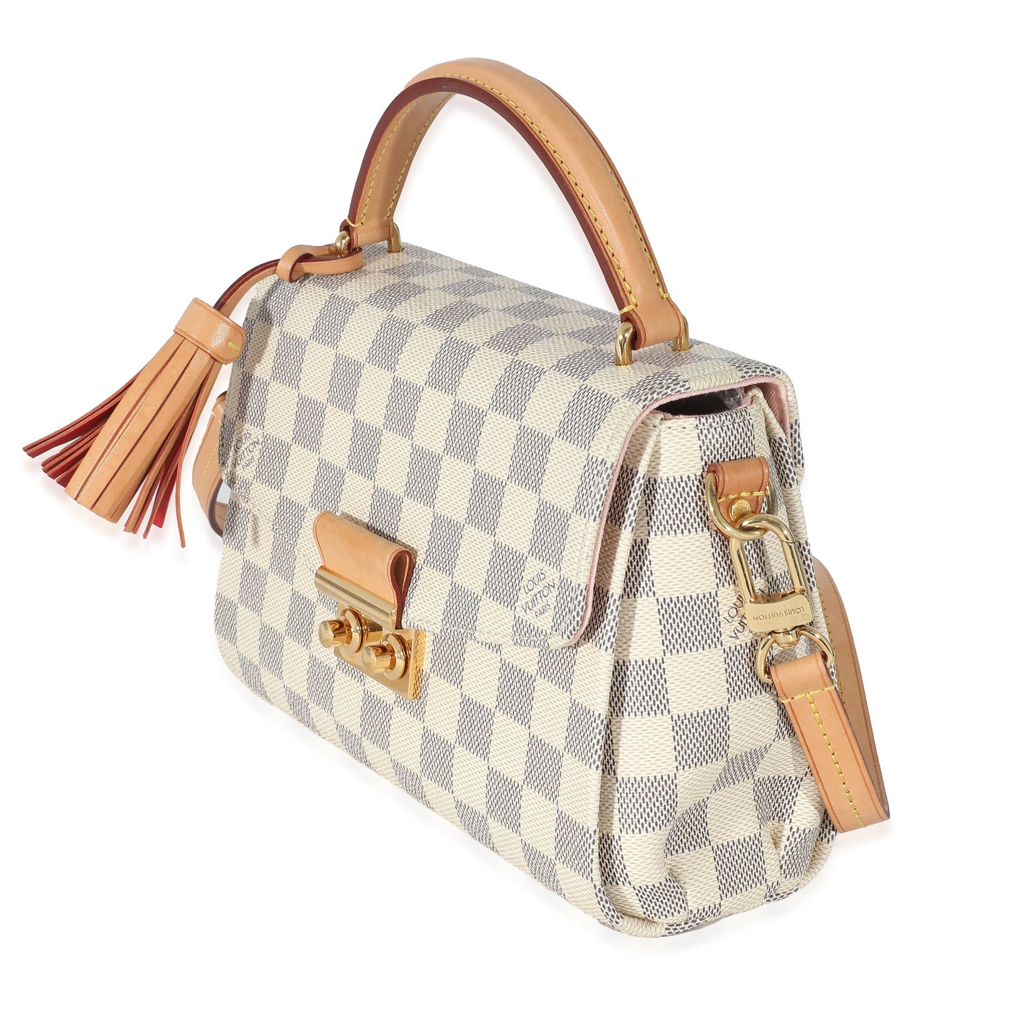 Louis Vuitton Damier Azur Croisette Canvas Handbag Canvas Croisette