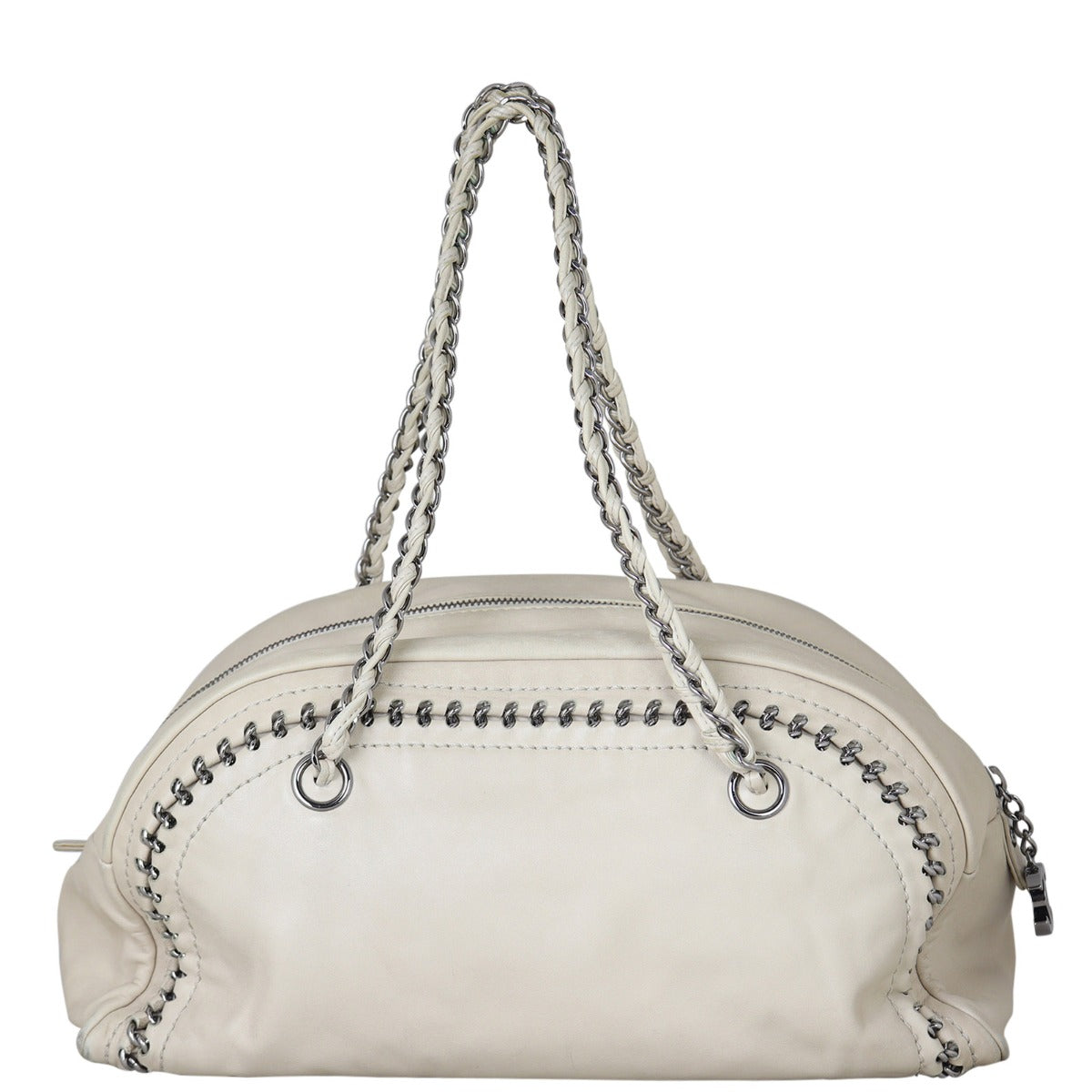 Chanel Luxe Ligne Bowler Handbag Cream