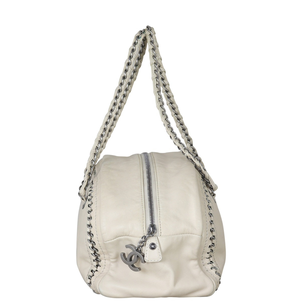 Chanel Luxe Ligne Bowler Handbag Cream