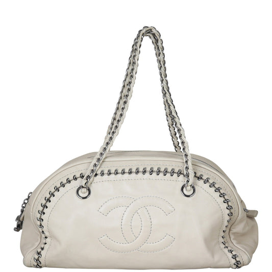 Chanel Luxe Ligne Bowler Handbag Cream