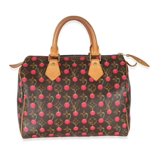 Louis Vuitton x Takashi Murakami Cerises Speedy Monogram Canvas Handbag
