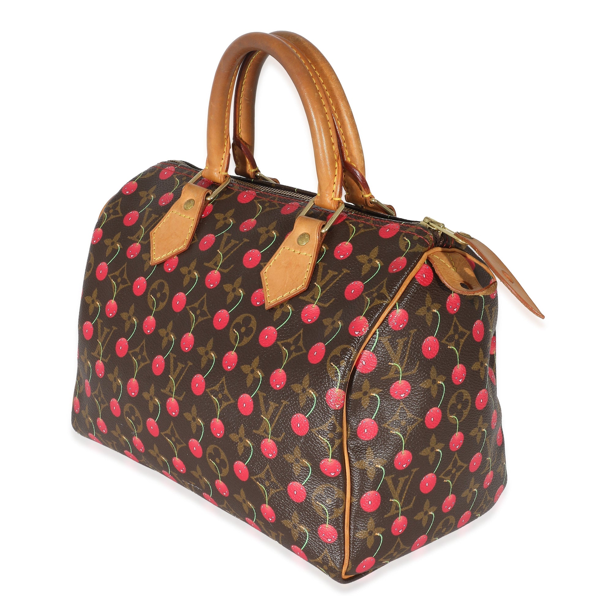 Louis Vuitton x Takashi Murakami Cerises Speedy Monogram Canvas Handbag