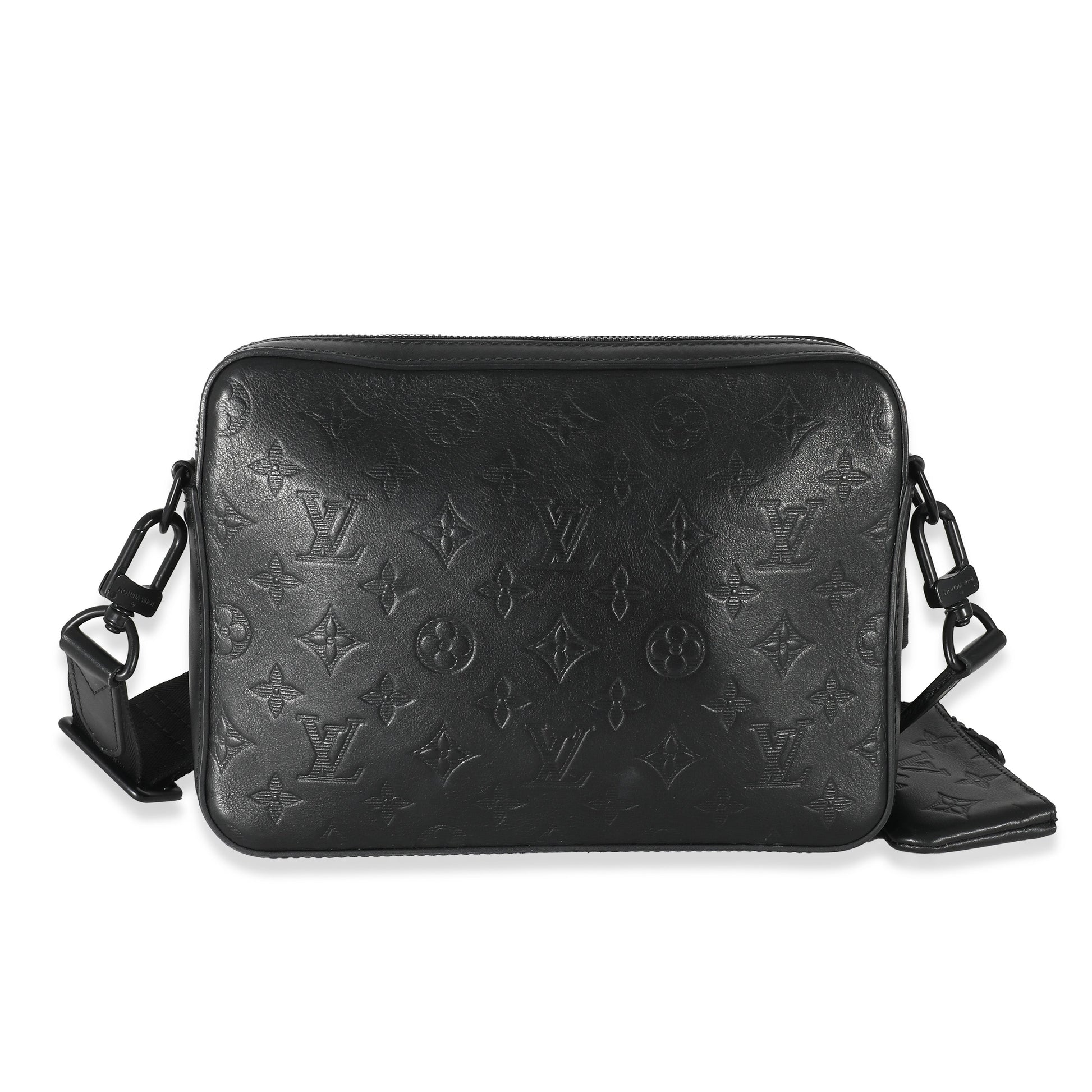 Louis Vuitton Shadow Duo Messenger Monogram Black Crossbody Bag
