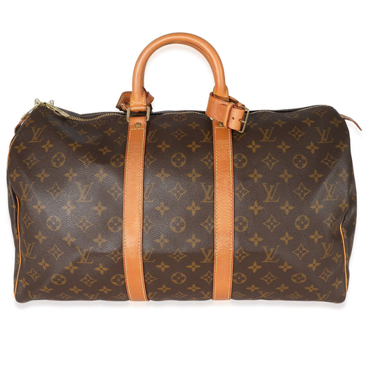 Louis Vuitton Keepall 45 Monogram Canvas Handbag Keepall 45