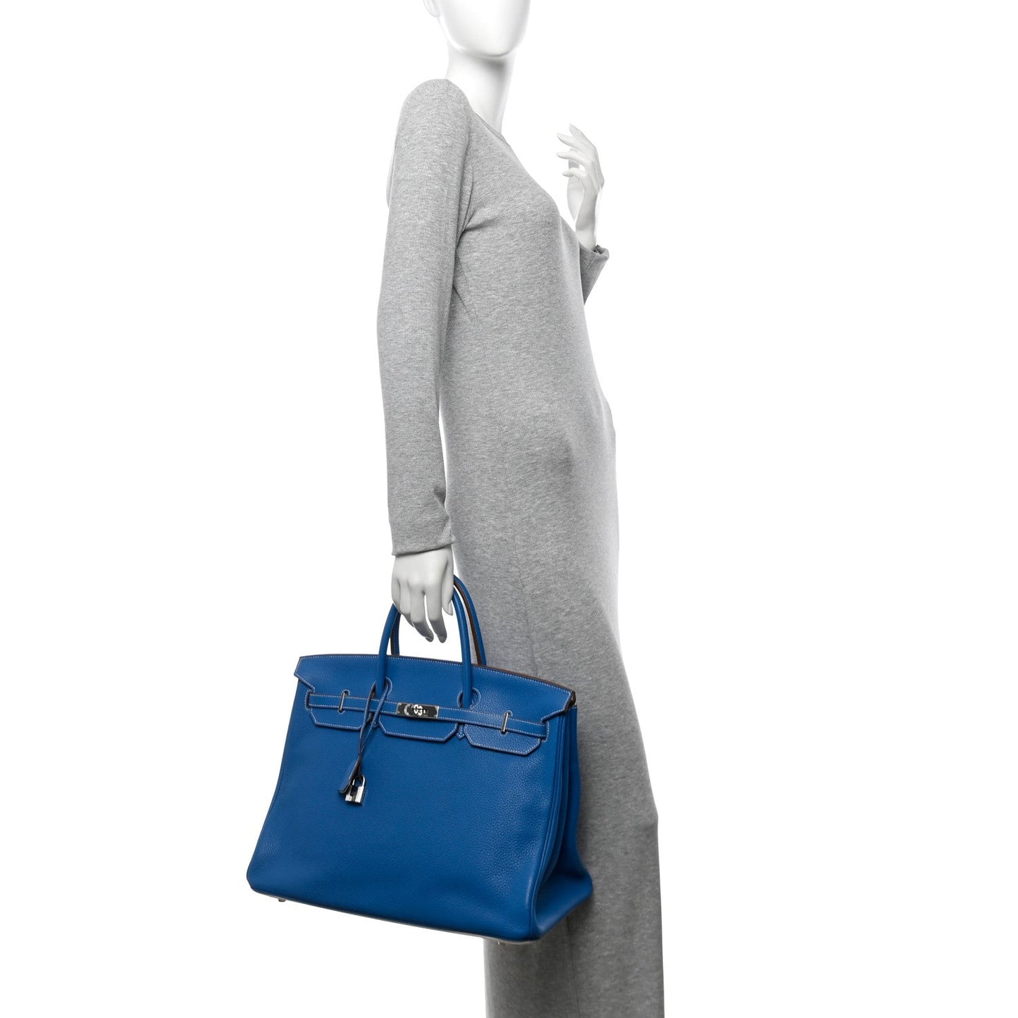 Hermes Togo Eclat Birkin Mykonos Handbag White Travel Bag