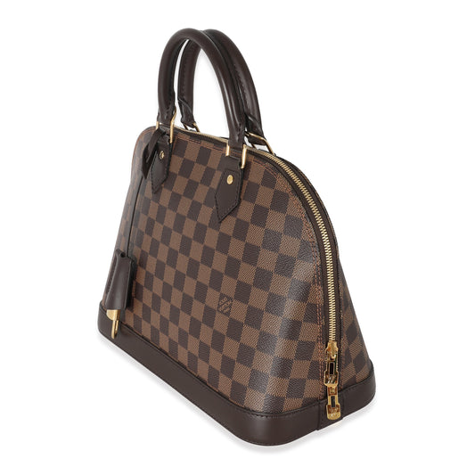 Louis Vuitton Damier Ebene Alma PM Canvas Handbag 3