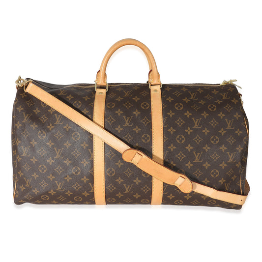 Louis Vuitton Keepall Bandouliere 55 Monogram Canvas Handbag Bandouliere 55