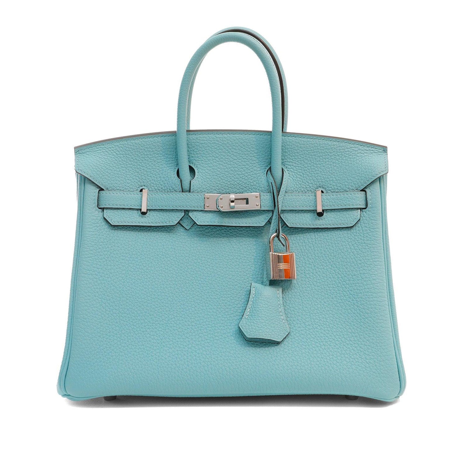 Hermes Robin Egg Togo W Palladium Hardware Handbag Blue Travel Bag