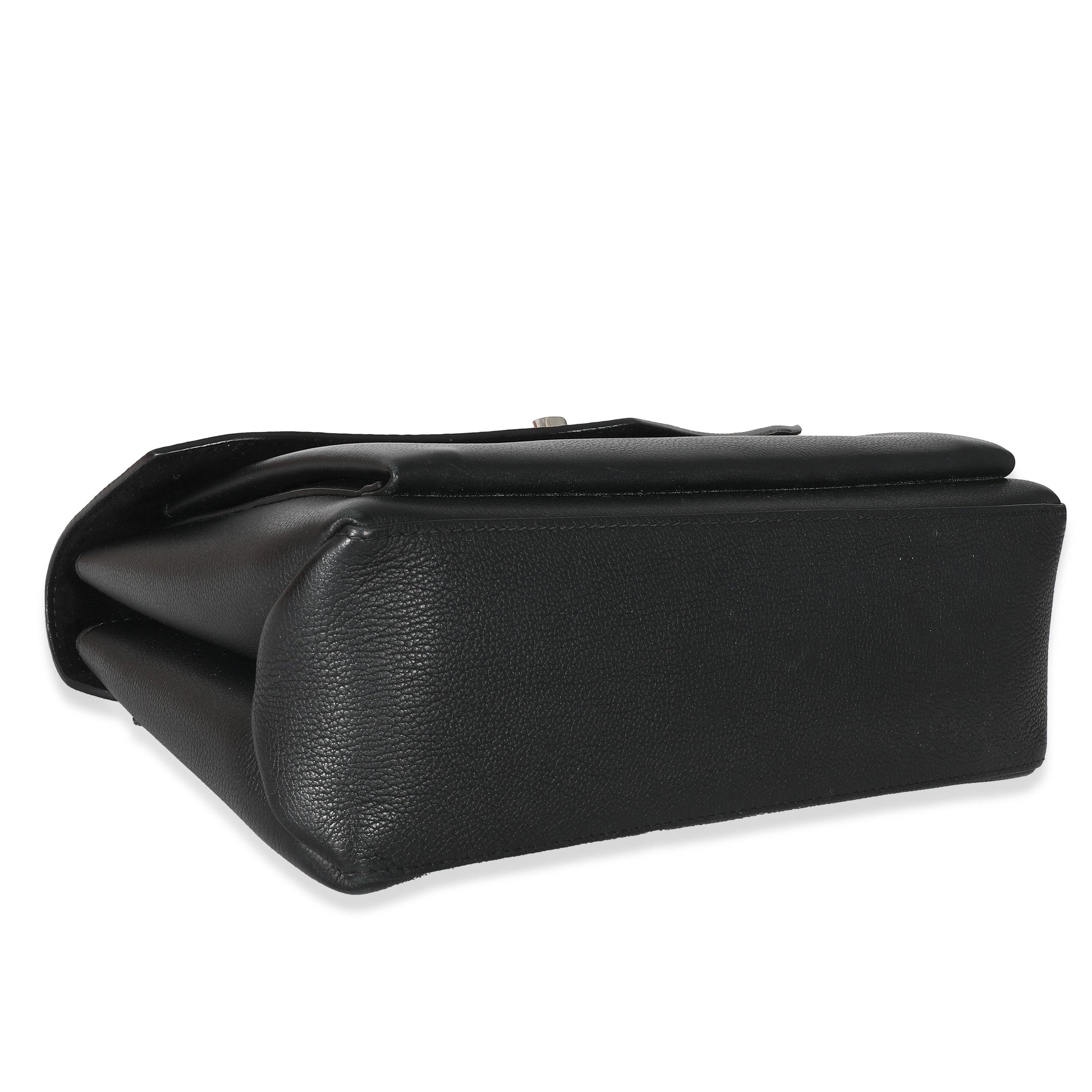 Louis Vuitton MyLockMe Calfskin Black Satchel Bag