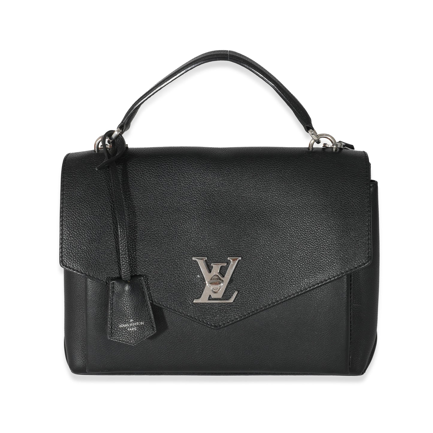 Louis Vuitton MyLockMe Calfskin Black Satchel Bag