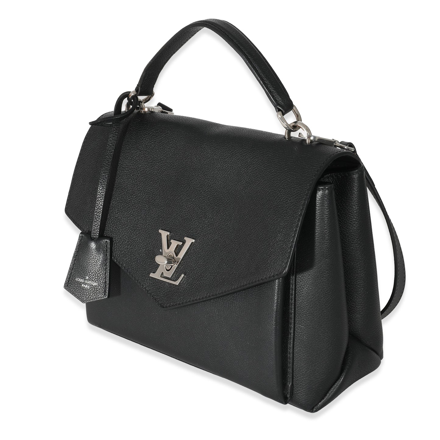 Louis Vuitton MyLockMe Calfskin Black Satchel Bag
