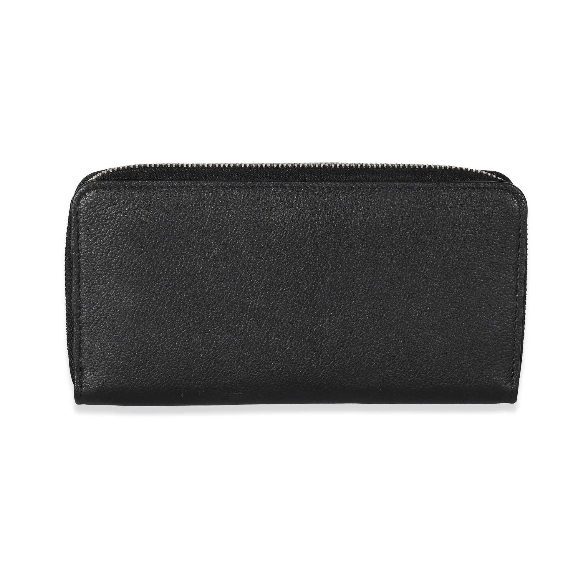 Louis Vuitton Supple Lockme Zippy Leather Calf Black Wallet Case