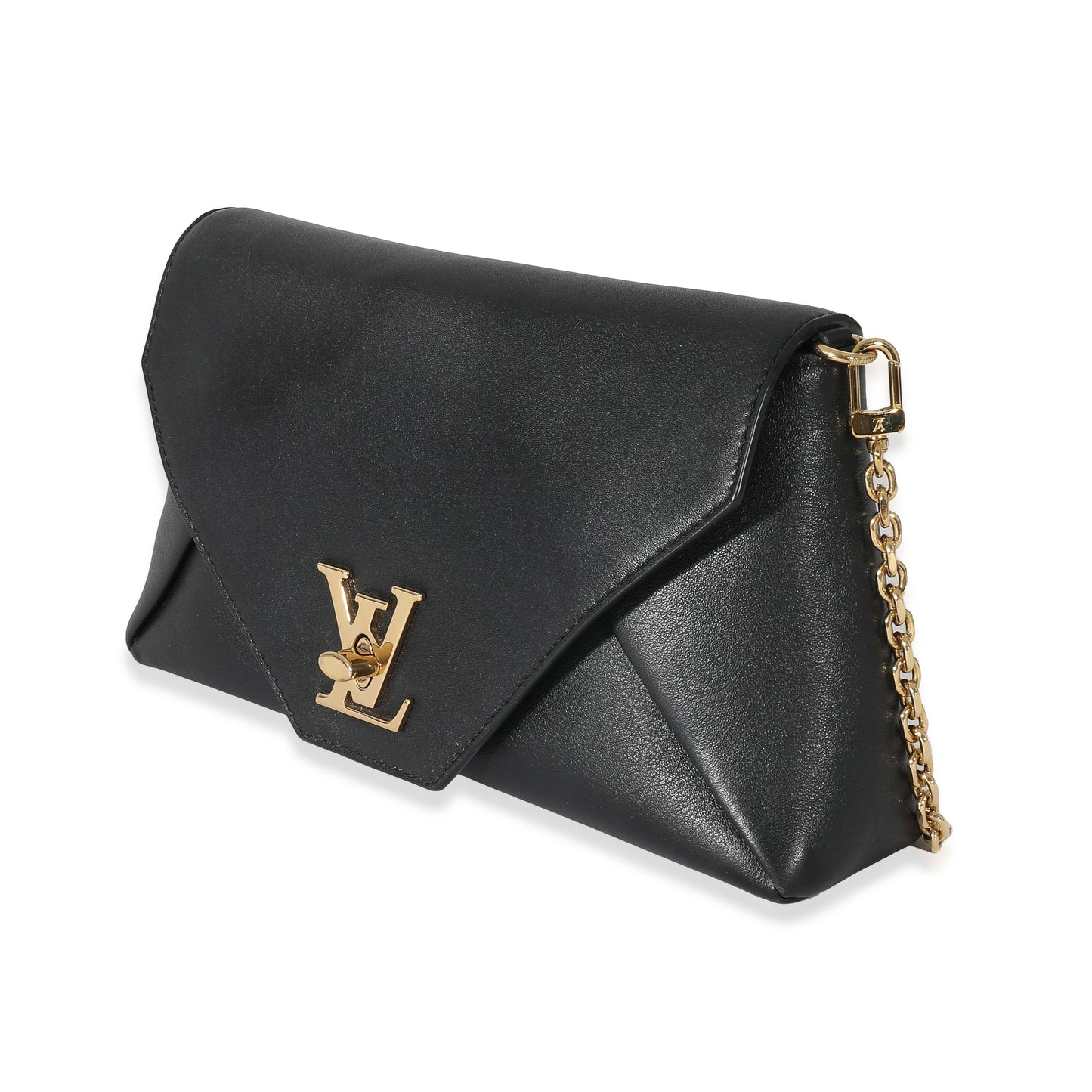 Louis Vuitton Love Note Calfskin Black Chain Clutch Bag