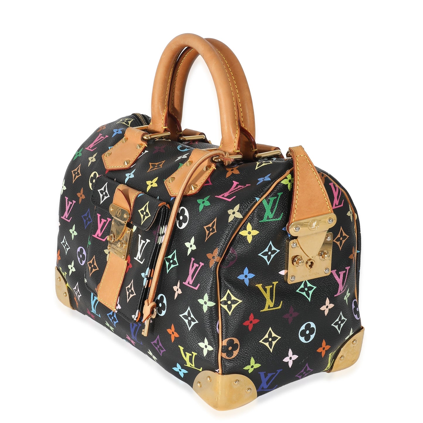 Louis Vuitton x Takashi Murakami Multicolore Speedy Monogram Canvas Black Handbag