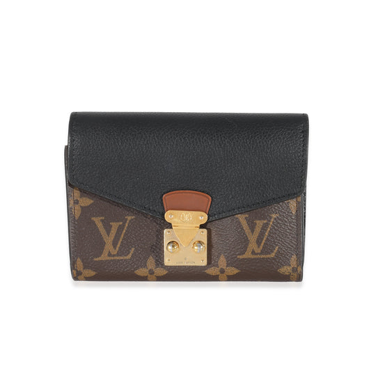 Louis Vuitton Pallas Compact NM Monogram Black Wallet Case