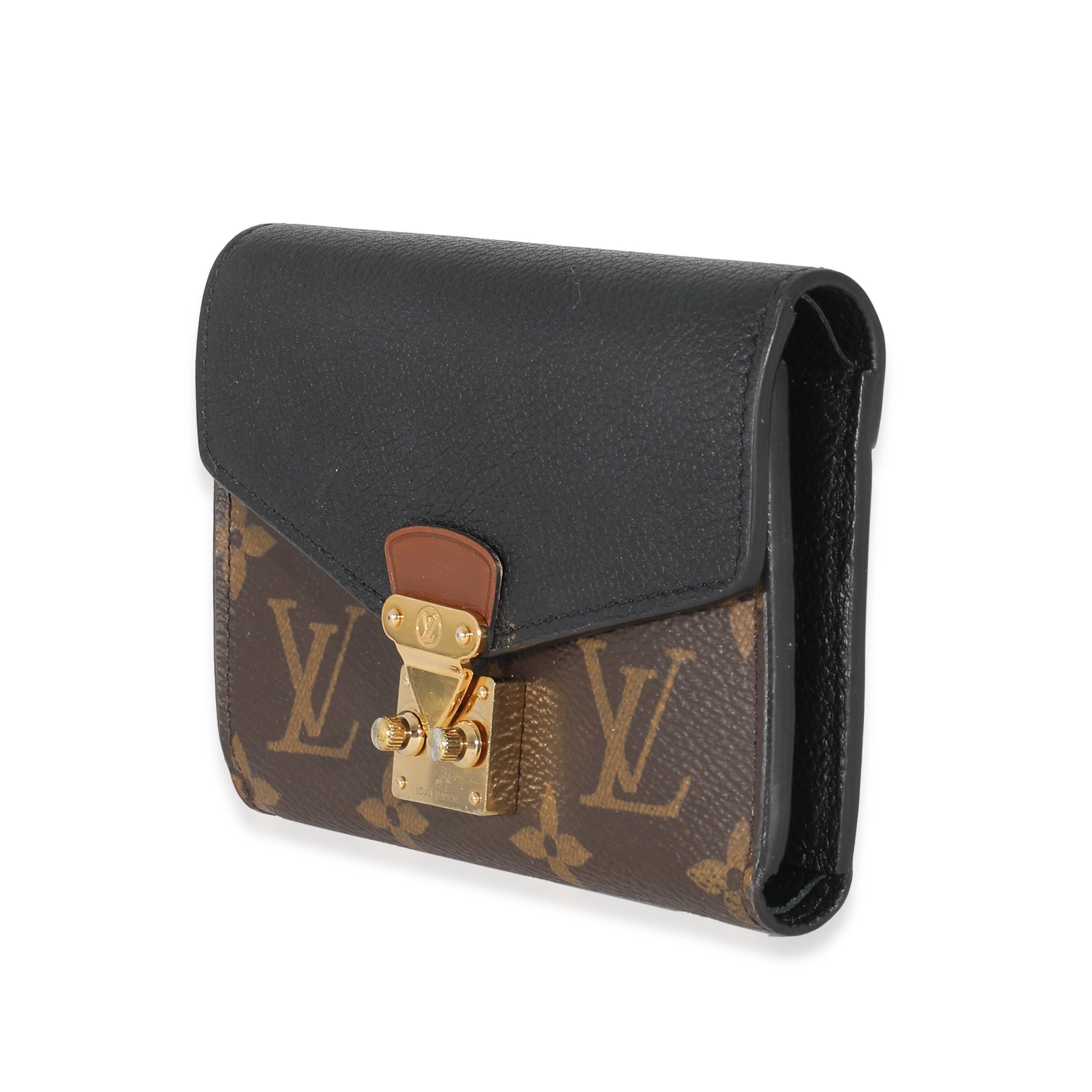 Louis Vuitton Pallas Compact NM Monogram Black Wallet Case