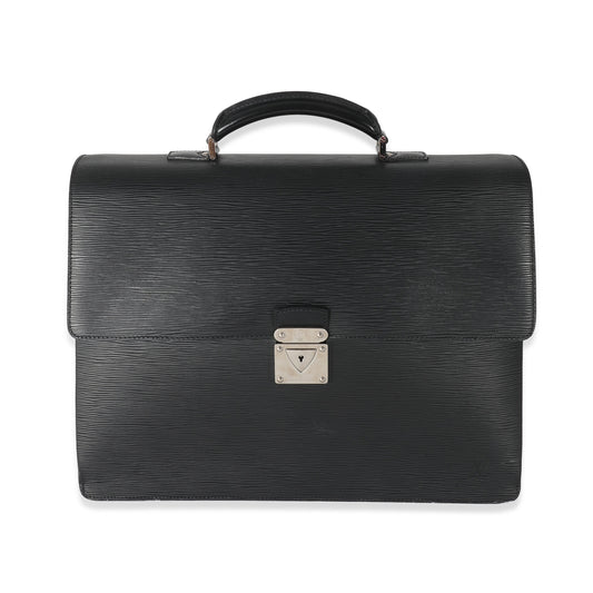 Louis Vuitton Epi Robusto 2 Compartment Briefcase Black Handbag