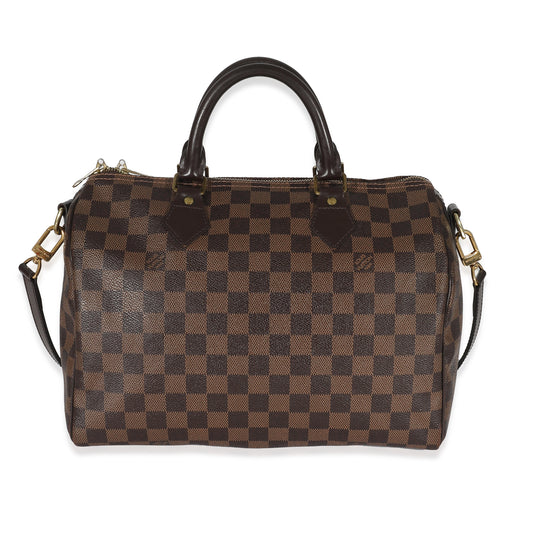 Louis Vuitton Damier Ebene Speedy Bandouliere 30 Canvas Handbag 4